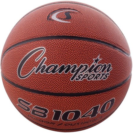 CHAMPION SPORTS Composite Basketball, 2-Ply, Junior Sz. 7, 27.5", Brown CSISB1040